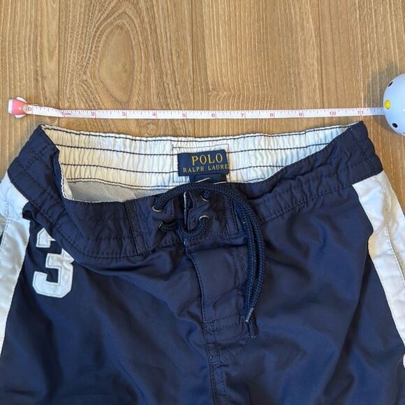 boys polo ralph lauren blue and white #3 swim trunk size small (8) - Picture 5 of 10
